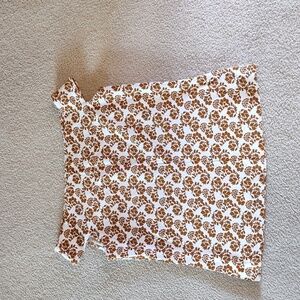 Off shoulder cotton blend top